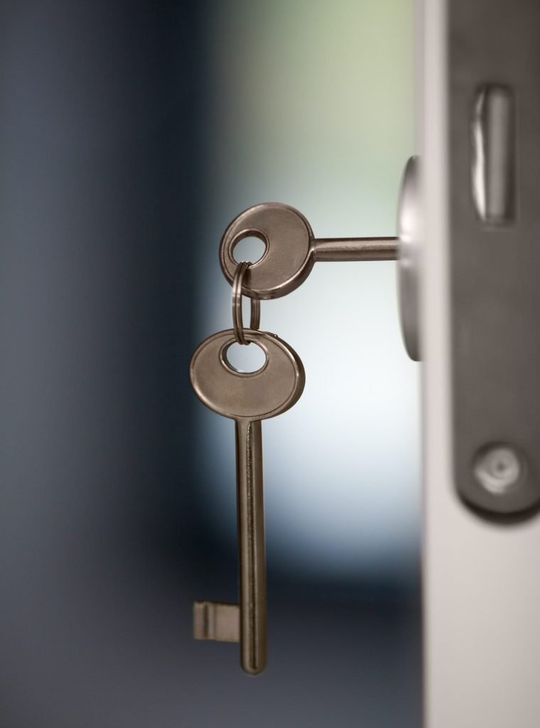 Keys in the door lock